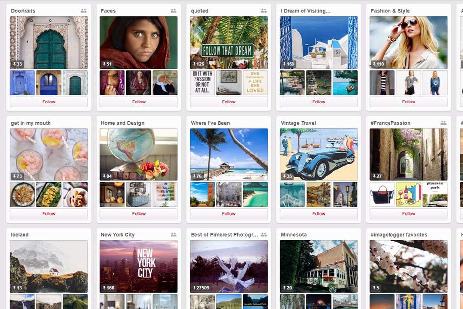 Pinterest là một trong những ứng dụng tốt nhất cho cảm hứng du lịch.